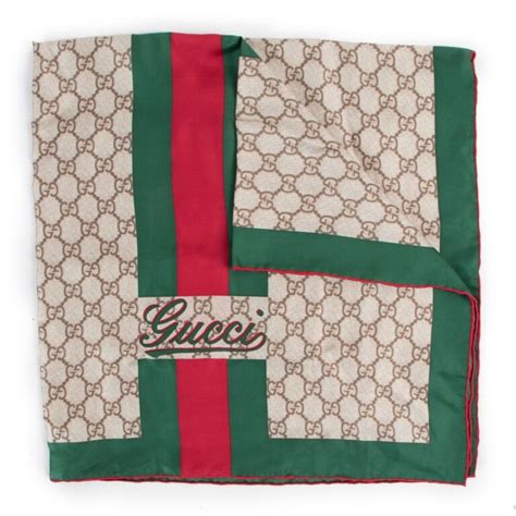 authentic gucci silk scarf